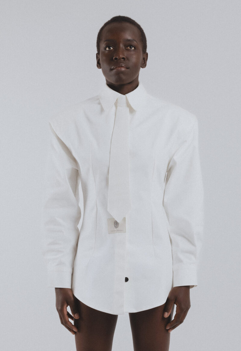 SCULPTED TIE SHIRT